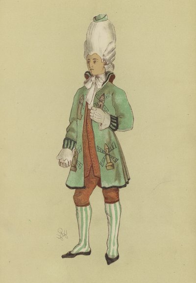 Macaroni uit het bewind van George III door English School