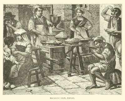 Macaroniwinkel, Napels door English School