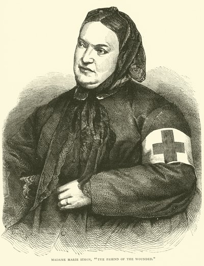 Madame Marie Simon, de vriendin van de gewonden, januari 1871 door English School