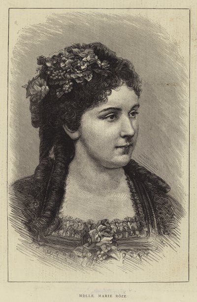 Mademoiselle Marie Roze (gravure) door English School