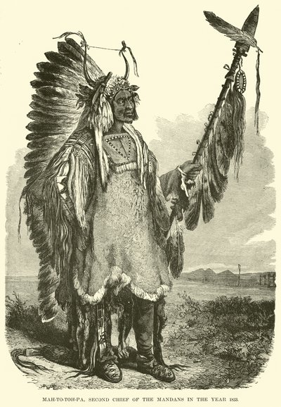 Mah-to-toh-pa, Tweede Hoofd van de Mandans in het jaar 1883 door English School