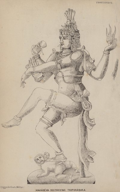 Mahadeva vernietigt Tripurasura door English School