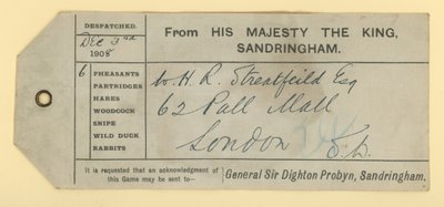 Postticket voor zes fazanten door English School