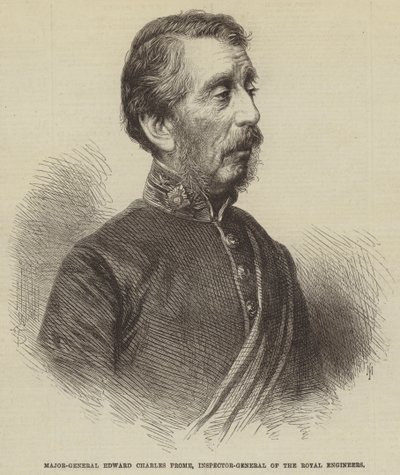 Generaal-majoor Edward Charles Frome, Inspecteur-generaal van de Koninklijke Ingenieurs (gravure) door English School