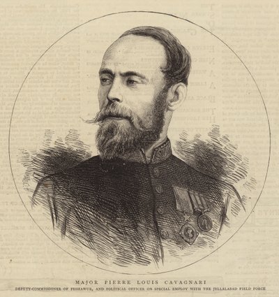 Majoor Pierre Louis Cavagnari door English School