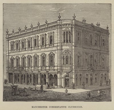 Manchester Conservative Clubhouse (gravure) door English School