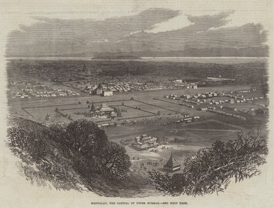 Mandalay, de hoofdstad van Boven-Birma (gravure) door English School