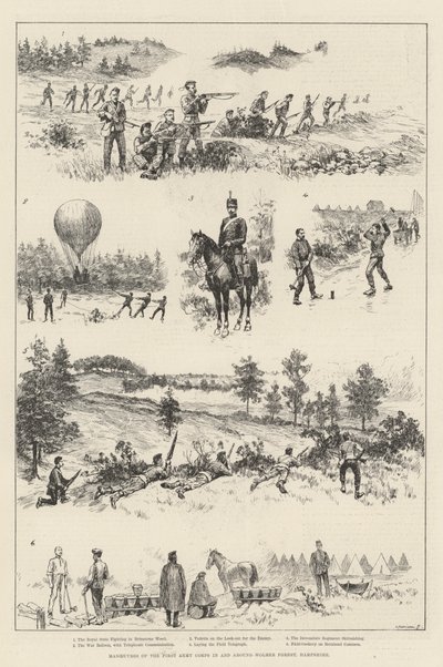 Manoeuvres van het Eerste Legerkorps in en rond Wolmer Forest, Hampshire door English School