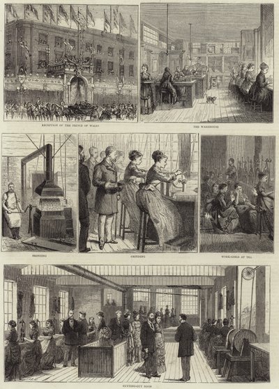 De productie van stalen pennen door English School