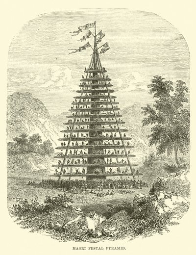 Maori feestelijke piramide door English School