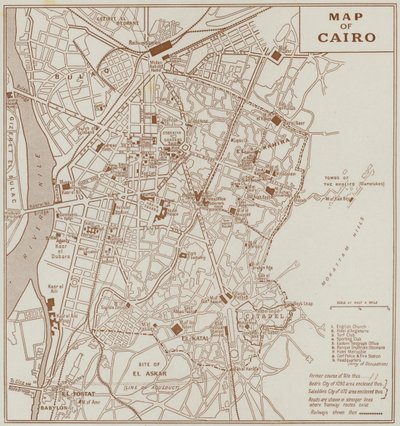 Kaart van Caïro door English School