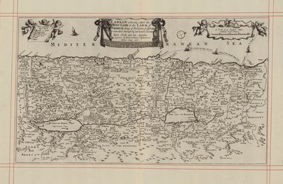 Kaart van Kanaän, of het Heilige Land door English School