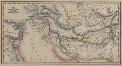 Kaart van Landen, genoemd in de Geschiedenissen van Noach, Abraham en de Koningen van Israël door English School