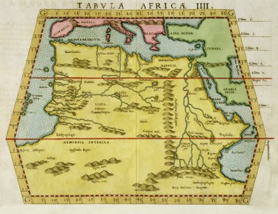 Kaart van Noord-Afrika, ca. 1580s door English School