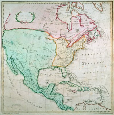 Kaart van Noord-Amerika, gepubliceerd door T. Stackhouse, 1783 door English School