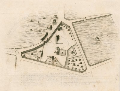 Kaart van de parochie van St Giles in the Fields, Londen door English School