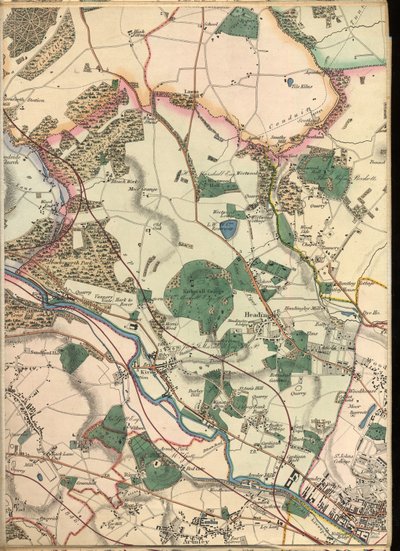 Kaart met Tolhuis, Morris Lane, Kirkstall, West Yorkshire door English School