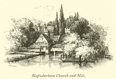 Mapledurham Kerk en Molen door English School