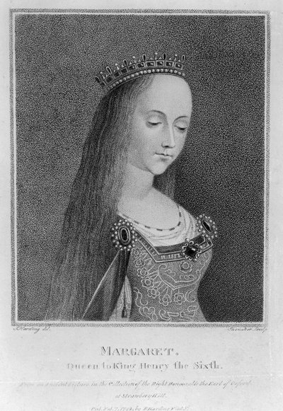 Margaretha van Anjou, naar een oud schilderij in de collectie van de Right Honourable de Graaf van Oxford, 1792 door English School