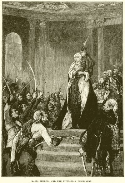 Maria Theresia en het Hongaarse parlement door English School