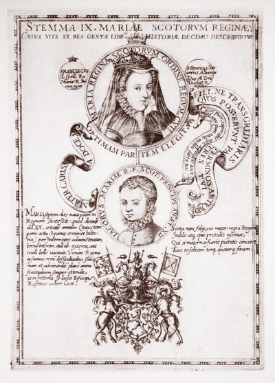 Mariae Scotorum Regina en haar zoon, Koning James door English School