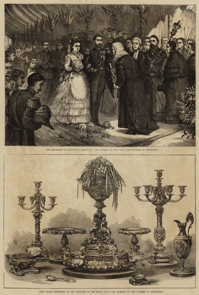 Huwelijk van Maria Alexandrovna en de Hertog van Edinburgh door English School