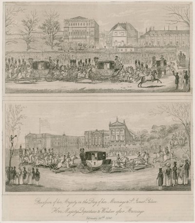 Huwelijk van Koningin Victoria en Prins Albert, 10 februari 1840 door English School