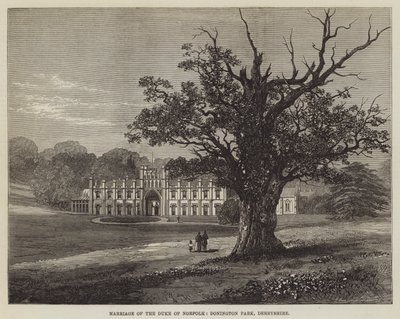 Huwelijk van de hertog van Norfolk, Donington Park, Derbyshire door English School