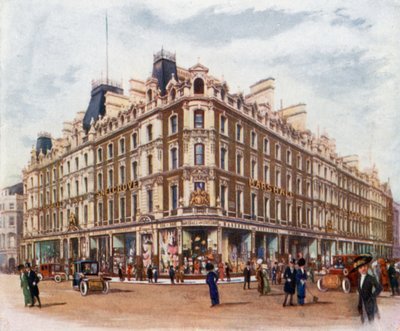 Marshall & Snelgrove, van Oxford Street en Vere Street door English School