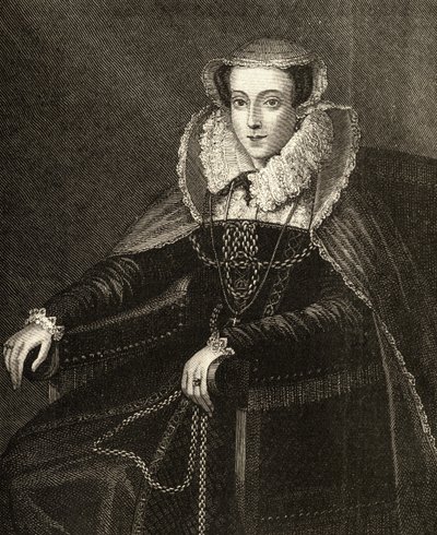 Mary Queen of Scots (1542-87) (gravure) door English School