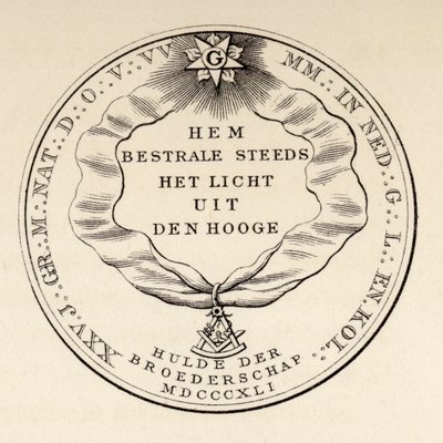 Vrijmetselaarszegel, 1841, uit 