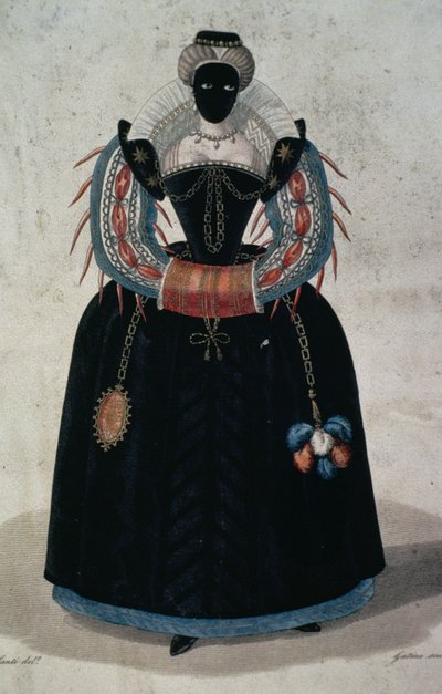 Maskerade kostuum in de stijl van Hendrik III door English School