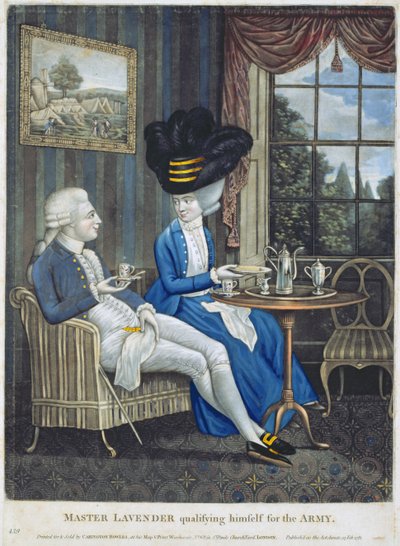 Meester Lavender Kwalificeert Zichzelf voor het Leger, uitgegeven door Carington Bowles, 1781 door English School