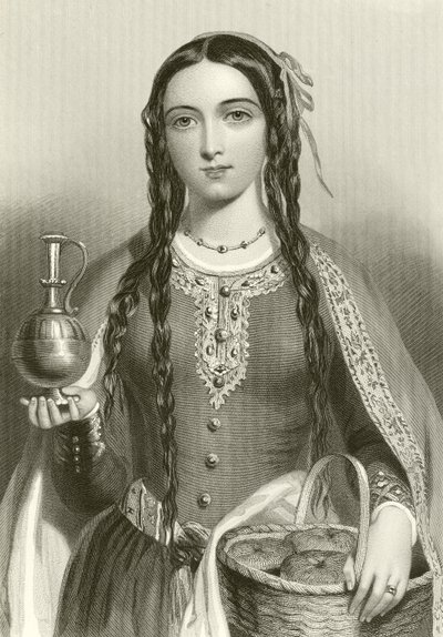 Mathilde van Schotland, koningin van koning Hendrik I door English School