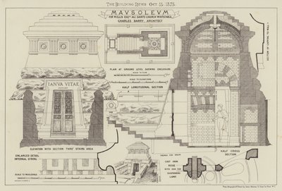 Mausoleum, voor W Ellis Esquire All Saints Church Whitstable door English School