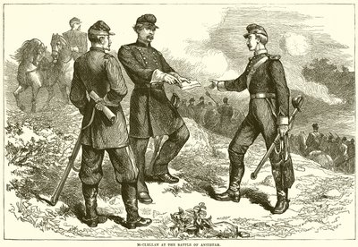 McClellan bij de Slag van Antietam door English School