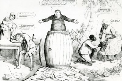 McLeans maandblad met karikaturen, of de spiegel, gepubliceerd door Thomas McLean, prent door Robert Seymour, 1832 door English School