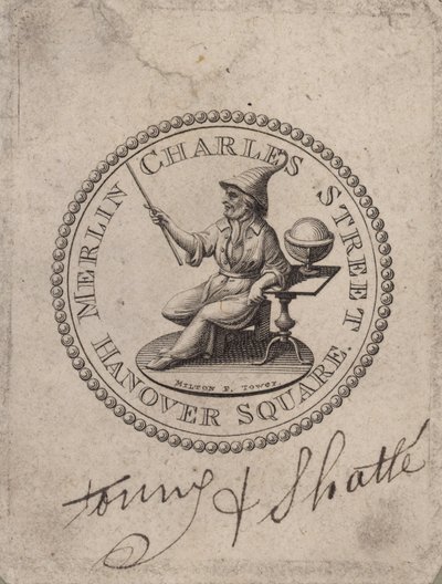Medaille met opschrift Merlin Charles Street, Hanover Square; Milton F Tower door English School