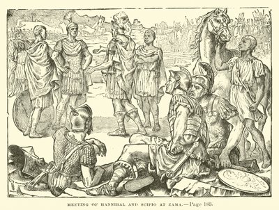 Ontmoeting van Hannibal en Scipio bij Zama door English School
