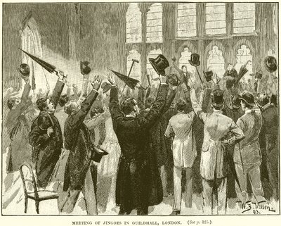 Bijeenkomst van Jingoes in Guildhall, Londen door English School