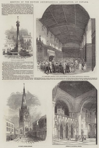 Bijeenkomst van de British Archaeological Association, in Newark door English School