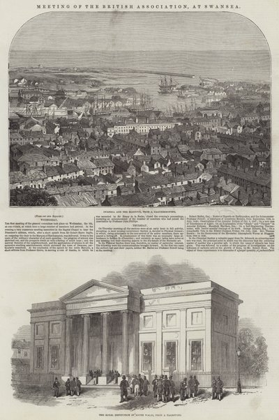 Vergadering van de Britse Vereniging, in Swansea door English School