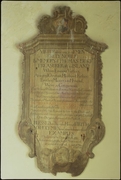 Gedenkteken voor Thomas Duke, 1750 door English School
