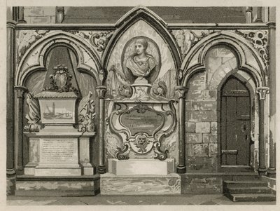 Gedenktekens en standbeelden in Westminster Abbey, Londen door English School