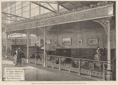 Tentoonstelling van John Brinsmead en Zonen bij de London International Exhibition, Crystal Palace door English School