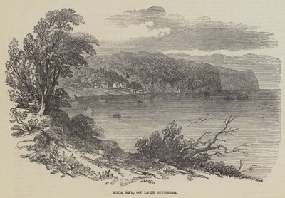 Mica Bay, aan Lake Superior (gravure) door English School