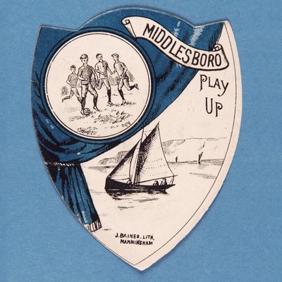 Middlesboro Speel Op, Baines kaart in de vorm van een schild, 1888-89 door English School