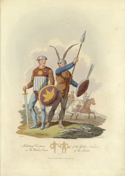 Militair kostuum van de Gotische naties aan de westkust van de Oostzee door English School