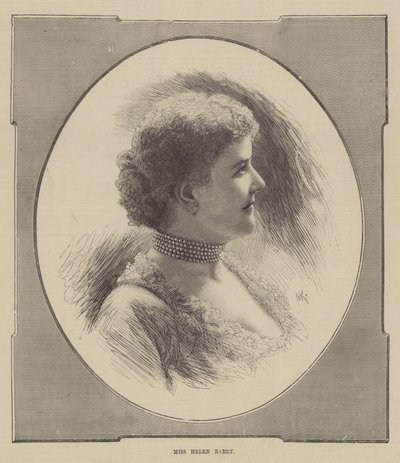 Miss Helen Barry door English School