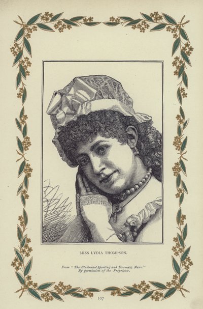 Miss Lydia Thompson (gravure) door English School